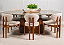 Mesa de Jantar Oval Vale em Laca Champanhe com Base Pinhão 2,20m x 1,10m - Imagem 2