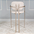 Banqueta Kioto com Braço em Bouclê Off White com Base em Metal Champanhe - Imagem 7