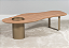 Mesa de Centro Lina Orgânica em MDF e Estrutura em Metal Champanhe - Imagem 4