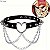 Coleira Choker com correntes e Spike - Imagem 1