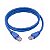 CABO REDE PATCH CORD CAT5E 2,5M AZUL PLUSCABLE - Imagem 1