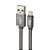 CABO LIGHTNING FLAT  NYLON REFORCADO 1M CINZA ELG - Imagem 1