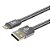 CABO LIGHTNING FLAT  NYLON REFORCADO 1M CINZA ELG - Imagem 2