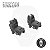 Conjunto alça e massa de mira rebatível 22mm preto - Hunter Airsoft - Imagem 1