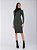 Vestido Midi Canelado Manga Longa Tubinho Outono Inverno Brinco - Imagem 1