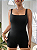 Macaquinho Feminino Plus Size Academia Quadrado Modelador - Imagem 4