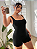 Macaquinho Feminino Plus Size Academia Quadrado Modelador - Imagem 3