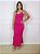Vestido Longo Canelado Alcinha Slim E Plus Size Com Fenda - Imagem 4