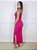 Vestido Longo Canelado Alcinha Slim E Plus Size Com Fenda - Imagem 10