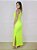 Vestido Longo Canelado Alcinha Slim E Plus Size Com Fenda - Imagem 3