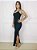 Vestido Longo Canelado Alcinha Slim E Plus Size Com Fenda - Imagem 6
