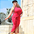 Vestido Plus Size Canelado De Amarrar Transpassado - Imagem 3