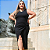 Vestido Plus Size Canelado De Amarrar Transpassado - Imagem 1
