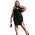 Vestido Decote Gota Com Fenda Sexy Plus Size - Imagem 1