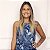 Vestido Plus Size Jeans Alcinha Tubinho Verão Bordado Caju - Imagem 1