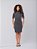 Vestido Plus Size Tubinho Midi Gola Alta Boneca Brigitte Tweed - Imagem 5
