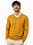 Blusa Suéter gola V, toque cashemir- Grafit - Imagem 1