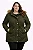 Parka Sarja Plus Size- Verde - Imagem 1