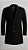 Casaco Trench Coat Masculino de Lã Batida Preto - Imagem 2