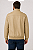 Jaqueta Bomber Masculina Plus Size em Couro PU- Bege - Imagem 6