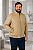 Jaqueta Bomber Masculina Plus Size em Couro PU- Bege - Imagem 1