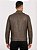 Jaqueta de Couro PU Masculina Marrom Envelhecido – Corte Slim Urban - Imagem 4