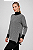 Blusa poncho Xadrez gola alta alfaitaria- preto e branco - Imagem 1