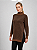Blusa poncho Xadrez gola alta alfaitaria- preto e marrom - Imagem 1