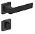 Fechadura Quadrada Banheiro WC Preto Fosco Tess Imab 40mm - Imagem 1