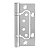 Kit 3 Dobradiças Sobrepor Inox Escovado 4x3" Sem Rebaixo RAJ - Imagem 3