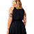 Vestido Preto PlusSize Transpassado Alça malha algodão 48-58 - Imagem 2