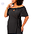 Vestido Social Plus Size Tecido Ciganinha Ellegance all curves Transpassado Preto Feminino Trabalho Elegante Tamanhos Grandes para mulheres 46 ao 52 - Imagem 3