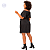 Vestido Social Plus Size Tecido Ciganinha Ellegance all curves Transpassado Preto Feminino Trabalho Elegante Tamanhos Grandes para mulheres 46 ao 52 - Imagem 5
