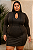 Vestido Festa Social Plus Size Diamond Ellegance all curves curto malha lurex dourado manga longa e docote elegante Tamnhos 46 ao 52 para mulheres - Imagem 3