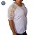 Blusa feminina elegante Plus Size Básica em Malha com Recorte Ombro Renda tamanhos grandes do 46 ao 54 comprimento mais alongado - Imagem 5