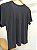 Blusa Básica Preta Plus Size manga curta decote em V com detalhe Tamanho Curvy GG-46 Casual - Imagem 5