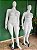 Manequim de Fibra Feminino Plus Size Tamanho GG-46 Branco com base - Imagem 7