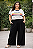 CALÇA PANTALONA PRETA PLUS SIZE MALHA LANZINHA 42 AO 60 - Imagem 1