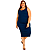 VESTIDO MIDI REGATA MALHA PLUS SIZE AZUL MARINHO 42 AO 60 - Imagem 1