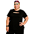 Blusa Plus Size Curvy FEMININA ELEGANTE Decote no Busto MANGA CURTA em Malha Leve TAMANHOS GRANDES DO 42 AO 60 COMPRIMENTO ALONGADO - Imagem 10