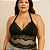 BLUSA TOP CROPPED PLUS SIZE FRENTE ÚNICA EM MALHA LANZINHA COM DETALHES EM RENDA - Imagem 2