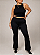 CALÇA FLARE FEMININA PRETA CURVY CINTURA ALTA COM DETALHE DE ZÍPER NA BARRA TAMANHO 42/44 PROMOÇÃO - Imagem 2