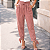 Calça Feminina Cintura Alta com Amarração na Barra Tecido Macio Conforto e Estilo Casual Chic Tamanho 38 - Imagem 3