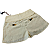 SHORTS CURTO EM LINHO FEMININO CINTURA ALTA COM BOLSOS FRENTE E COSTAS TAMANHO 36 - Imagem 3