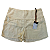 SHORTS CURTO EM LINHO FEMININO CINTURA ALTA COM BOLSOS FRENTE E COSTAS TAMANHO 36 - Imagem 7