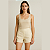 SHORTS CURTO EM LINHO FEMININO CINTURA ALTA COM BOLSOS FRENTE E COSTAS TAMANHO 36 - Imagem 1
