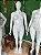 MANEQUIM PLUS SIZE FEMININO TAMANHO GG-46 EM PLÁSTICO BRANCO POSES COM BASE - Imagem 2