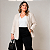Casaco Blazer Plus Size em Linho sem gola minimalista com bolso tamanho GG-48/50 Casual elegante - Imagem 1