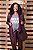 Casaco Cardigan feminino Plus Size Preto em malha couro cirre com gola xale e bolsos laterais modelo casual elegante tamanho grande 48-50 - Imagem 5