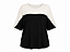 Blusa Ampla Plus Size Manga Curta em Malha Viscolycra casual tamanho grande 48/50 - Imagem 2